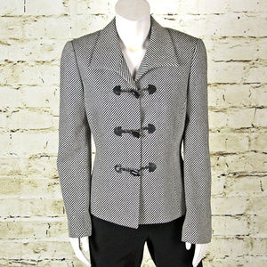 Tahari Blazer/ Black & Grey Zebra /Wool Blend / 6